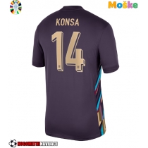 Moške Nogometnih dresov Anglija Ezri Konsa #14 Gostujoči EP 2024 Kratki rokavi